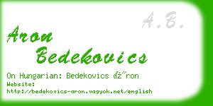 aron bedekovics business card